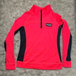 ☮️ PINK Ultimate Quarter Zip Jacket Neon Pink